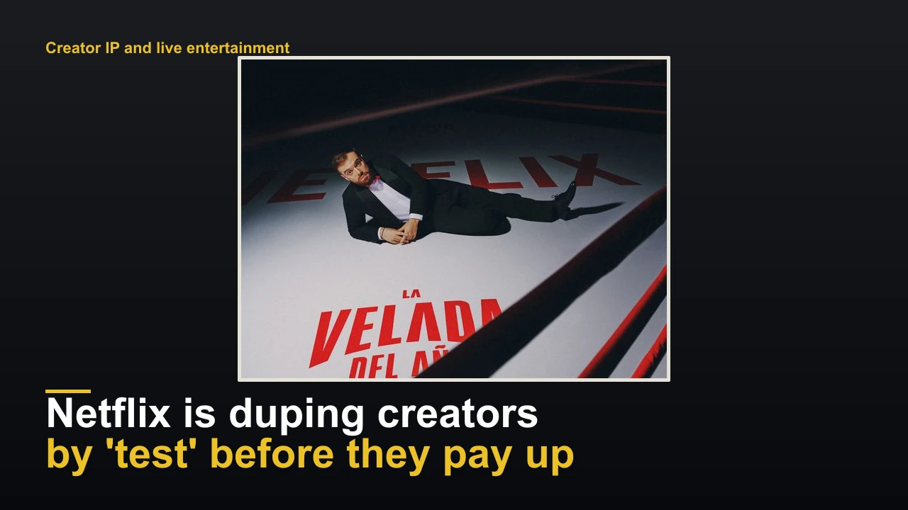 Netflix is duping creators by 'test' before they pay up