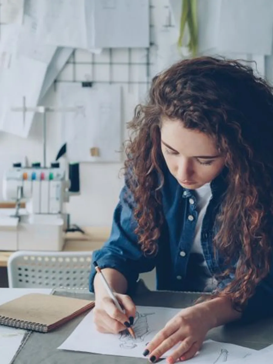 A creator at work in her own studio