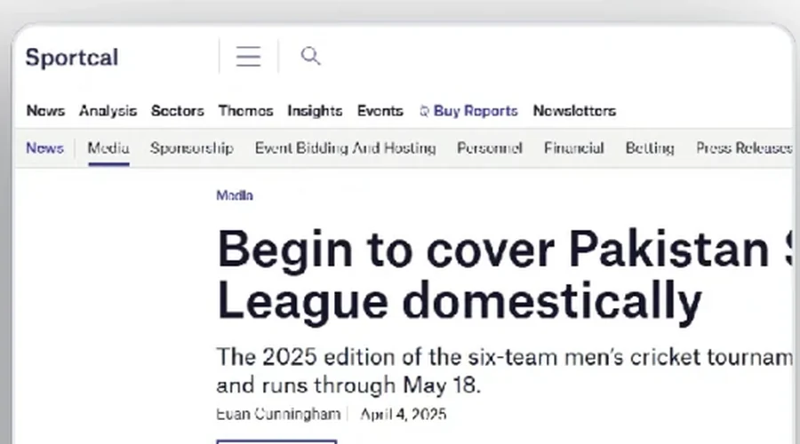 Sportcal article on domestic PSL coverage